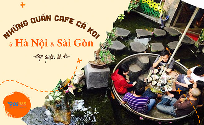 Top quán Cafe Cá Koi đẹp, độc lạ nhất thư giãn cuối tuần