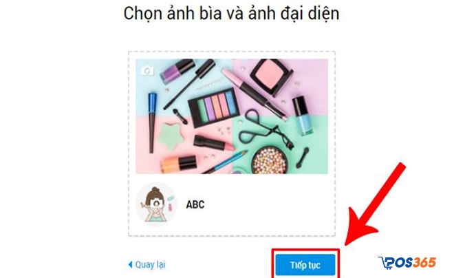 Bước 6: Chọn ảnh bìa và ảnh đại diện