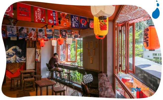 decor quán cafe kiểu nhật bản