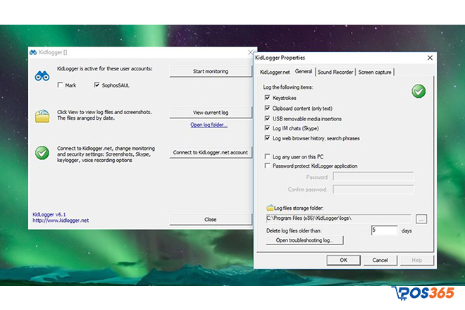 Phần mềm quản lý Kidlogger