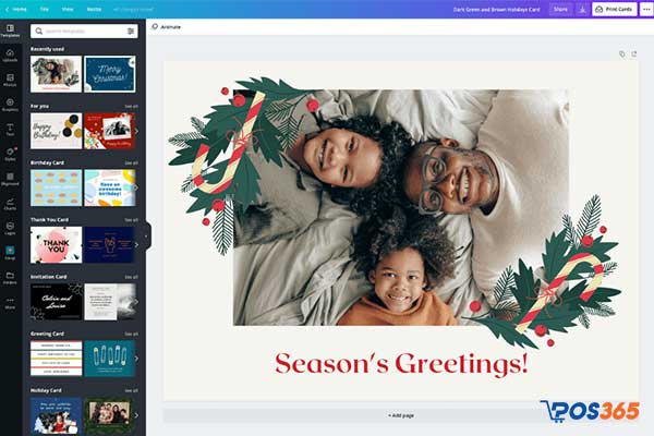 Cách làm thiệp giáng sinh trên Canva