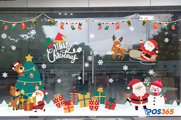 Trang trí noel cho lớp mầm non với decal