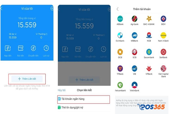 Cách liên kết tài khoản ngân hàng với ví