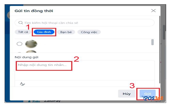 Một số lưu ý khi gửi tin nhắn hàng loạt trên zalo