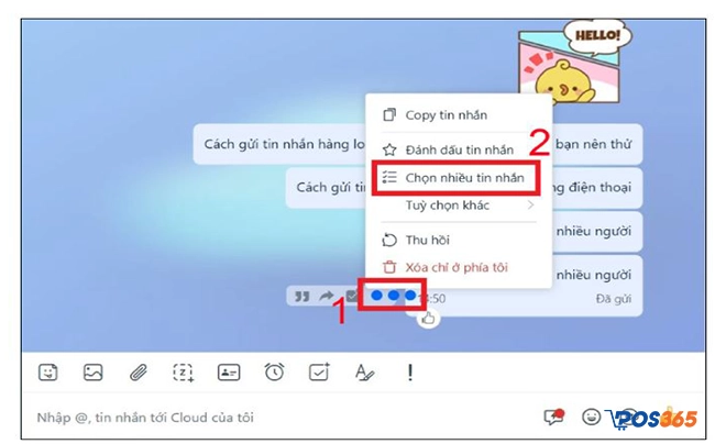  Gửi 1 tin nhắn tới nhiều người