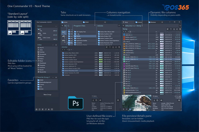 Phần mềm quản lý file One Commander