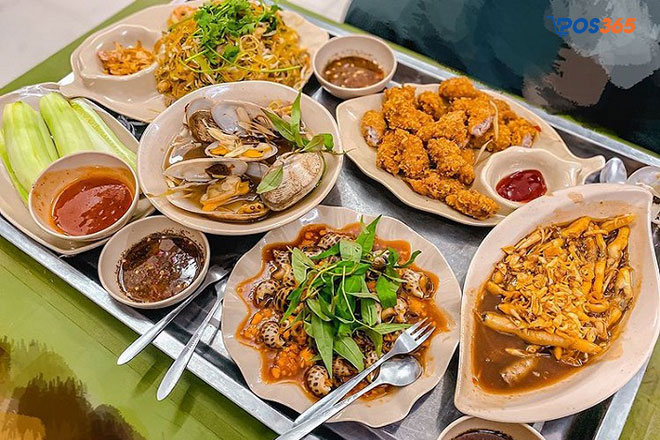 Menu quán ốc vỉa hè hấp dẫn