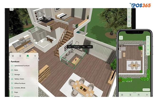 App thiết kế nhà trên điện thoại Planner 5D