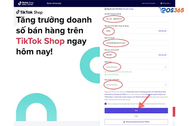 Tạo tài khoản TikTok Shop