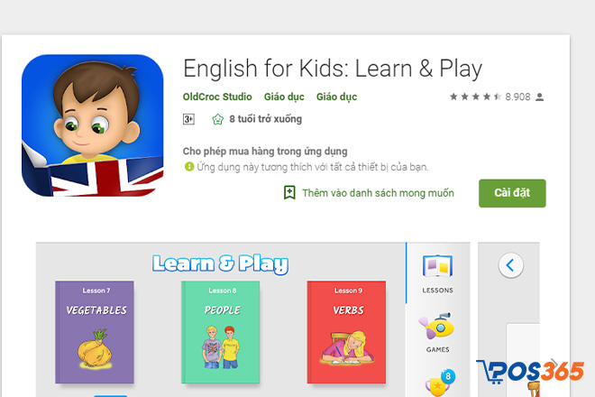 các app học tiếng anh cho bé