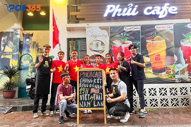 phủi café tụ điểm cafe quen thuộc của nhiều người hâm mộ bóng đá