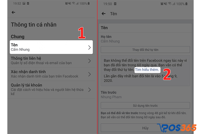 đổi tên người dùng trên facebook