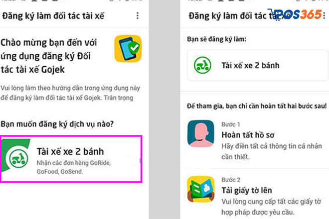 Hướng dẫn cách đăng ký chạy Gojek