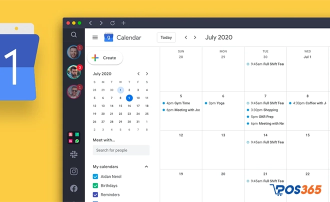 Ứng dụng quản lý công việc Google Calendar