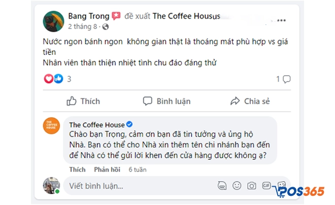 phản hồi của khách hàng 