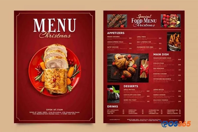 mẫu menu quán nhậu