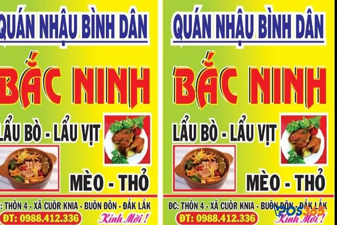 Mẫu bảng hiệu quán nhậu bình dân