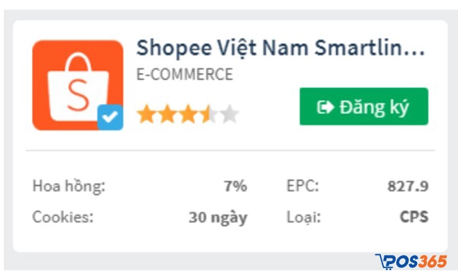 Bước 2: Chọn “Đăng ký” để trở thành CTV Shopee