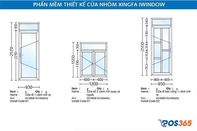 Phần mềm thiết kế cửa nhôm Iwindoor miễn phí