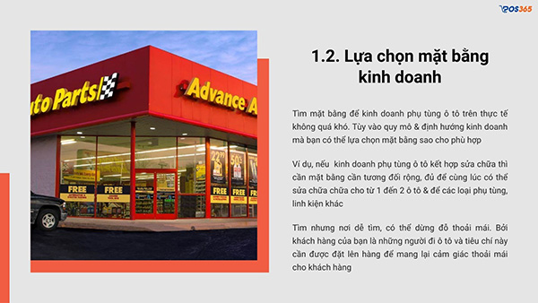 Hãy chọn khu dân cư có mức thu nhập cao để kinh doanh phụ tùng ô tô