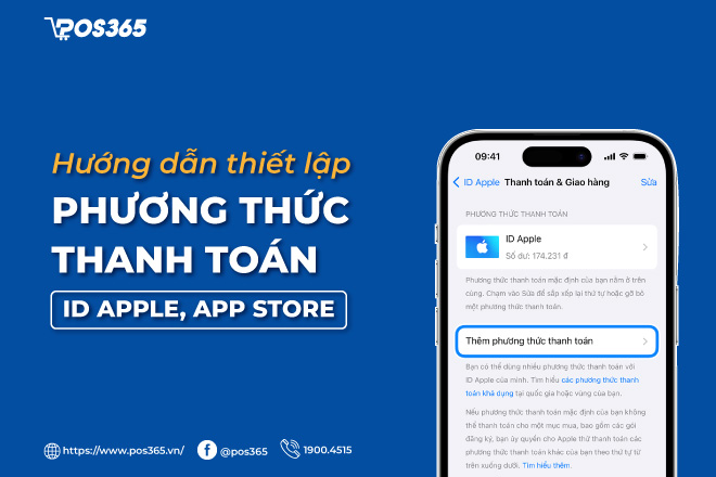 Hướng dẫn thiết lập phương thức thanh toán ID Apple, App Store